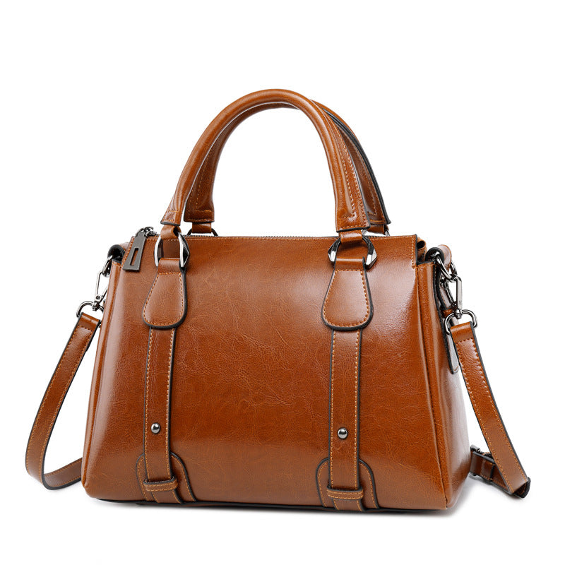 Genuine Cowhide Leather Women's Shoulder Bag